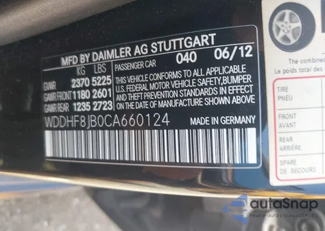 2012 Mercedes-Benz E 350 4Matic from USA, damaged, VIN WDDHF8JB0CA660124